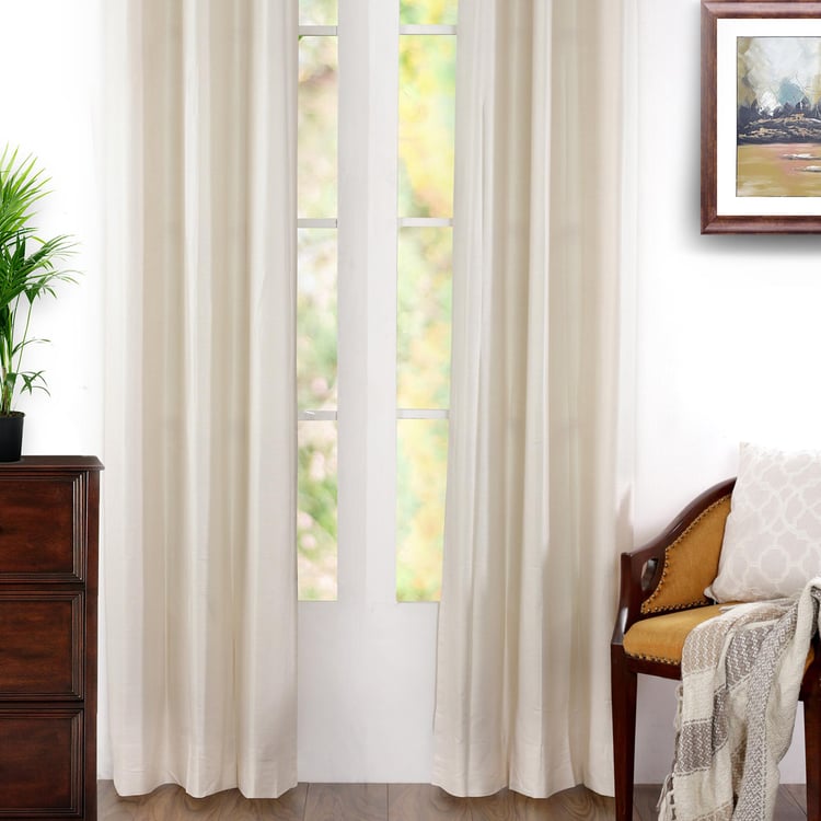 MASPAR Tussah Silk Door Curtain Pair - 96 x 228 cm
