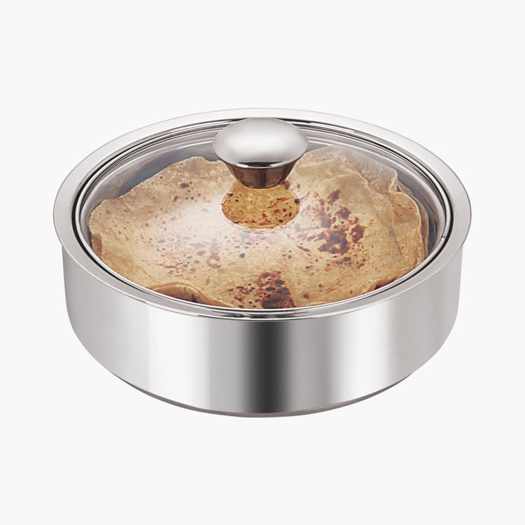 BOROSIL Roti Server With Glass Lid - 1.1 L