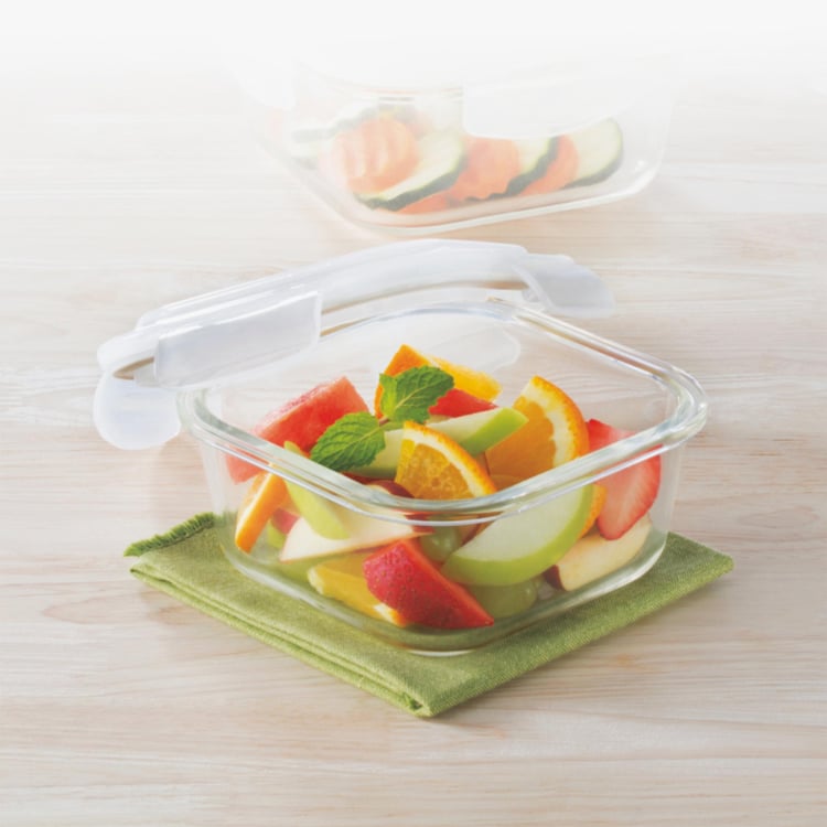 BOROSIL Klip-N-Store Transparent Square Bakeware - 320 ml