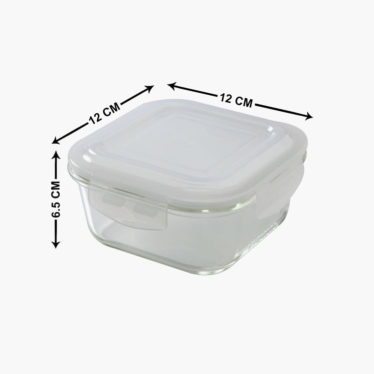 BOROSIL Klip-N-Store Transparent Square Bakeware - 320 ml