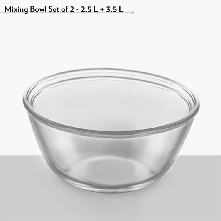 BOROSIL Microwaveble Mixing Bowl - Set of 2