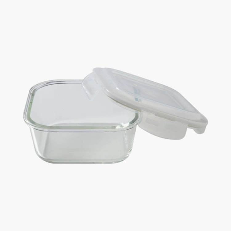 BOROSIL Klip And Store Square Tiffin Box with Bag - Set of 2 - 320ml