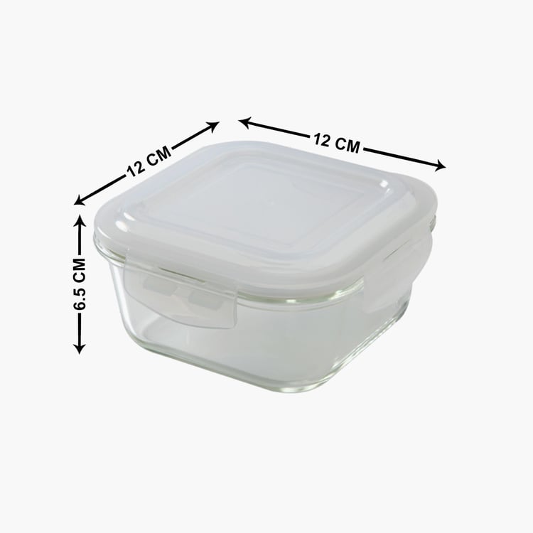 BOROSIL Klip And Store Square Tiffin Box with Bag - Set of 2 - 320ml