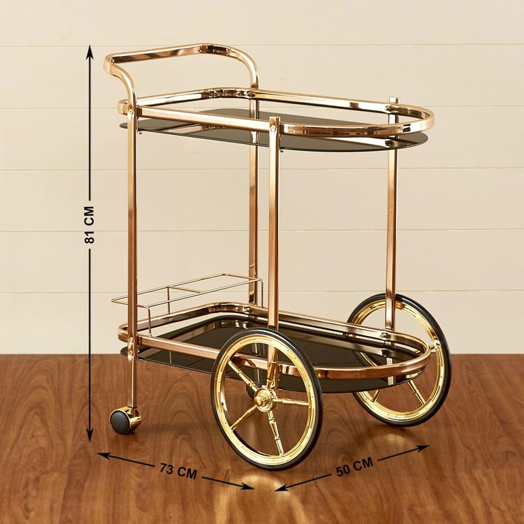 Nautica Serving Trolley - Gold