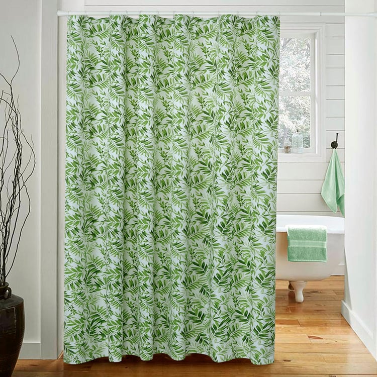 Deco Window Water Repellant Shower Curtain with Hooks