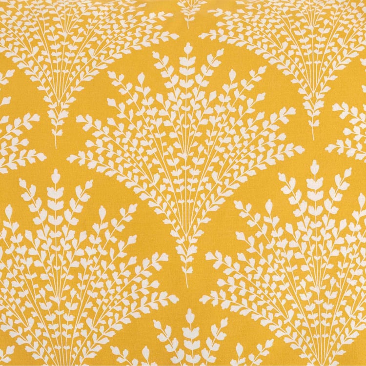 Medley Printed Yellow Cotton Pillow Cover - Set of 2 Pcs - 45x70cm