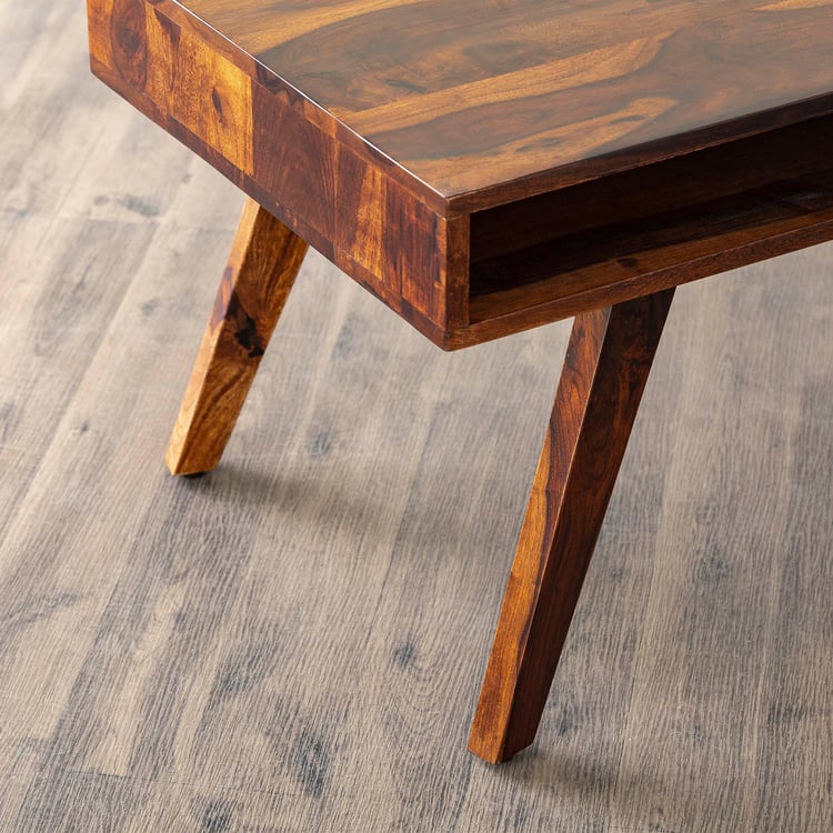 Helios Sandar Brown Sheesham Wood Coffee Table