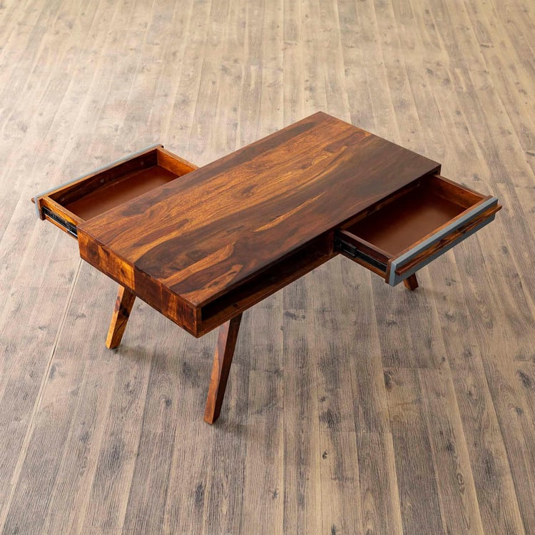 Helios Sandar Brown Sheesham Wood Coffee Table