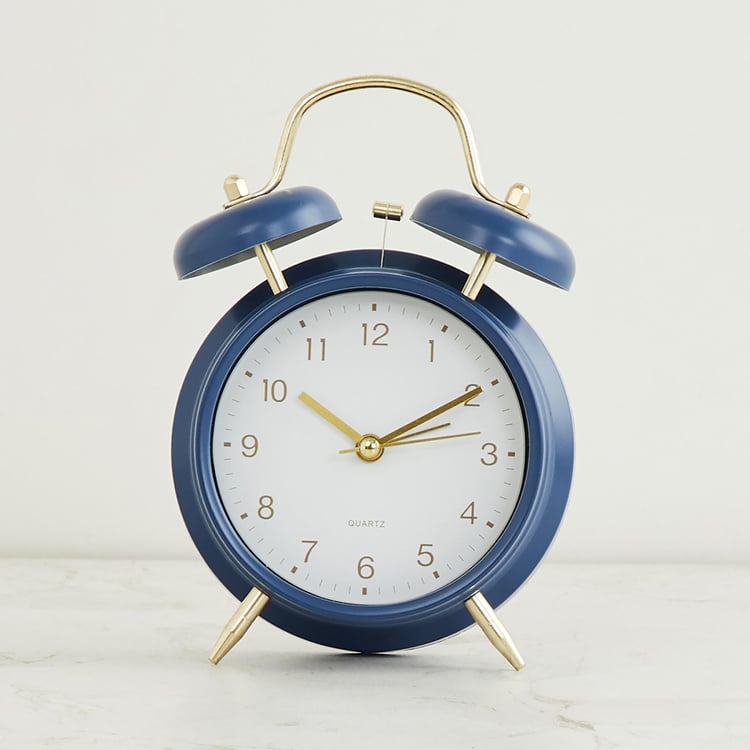 Colour Connect Blue Round Alarm Clock