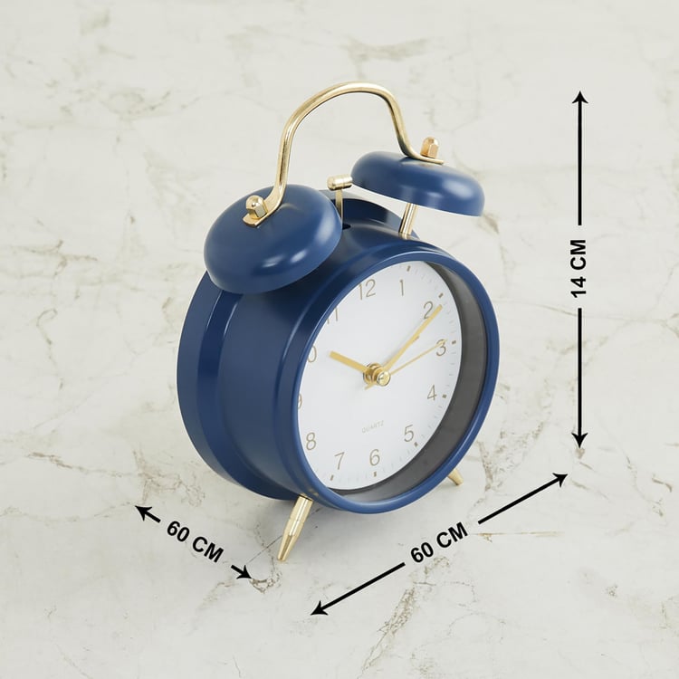 Colour Connect Blue Round Alarm Clock