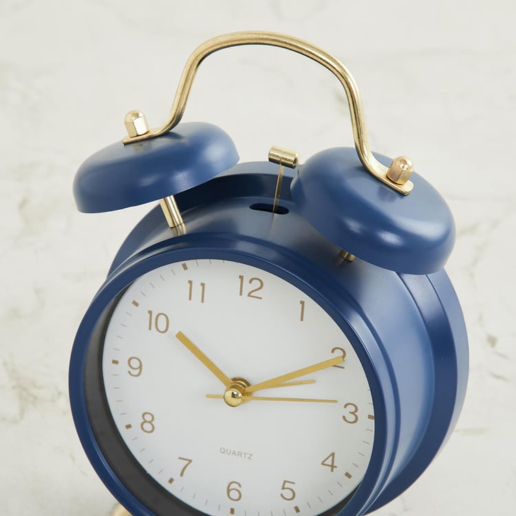 Colour Connect Blue Round Alarm Clock