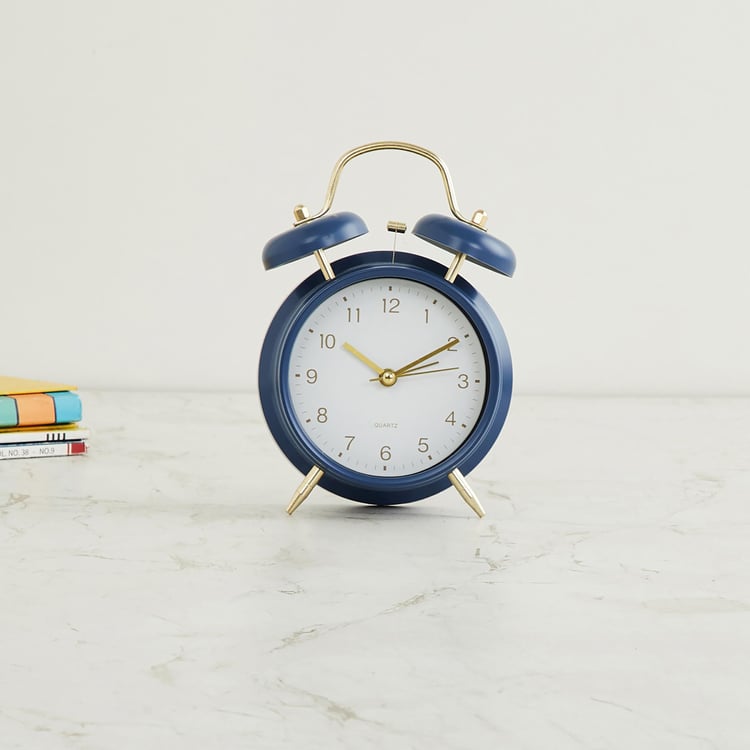 Colour Connect Blue Round Alarm Clock
