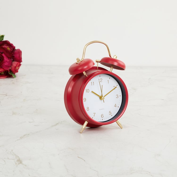 Colour Connect Red Round Alarm Clock