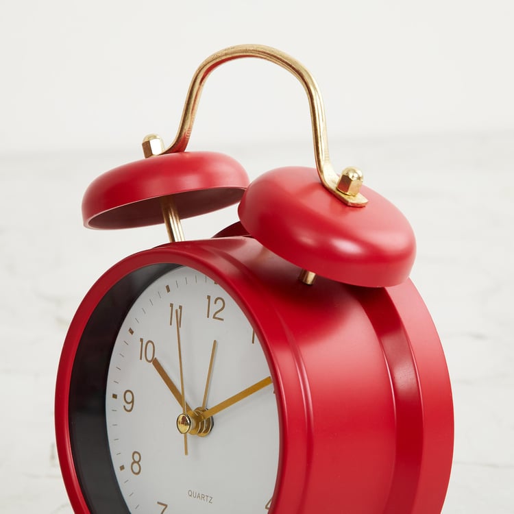 Colour Connect Red Round Alarm Clock