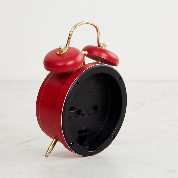 Colour Connect Red Round Alarm Clock