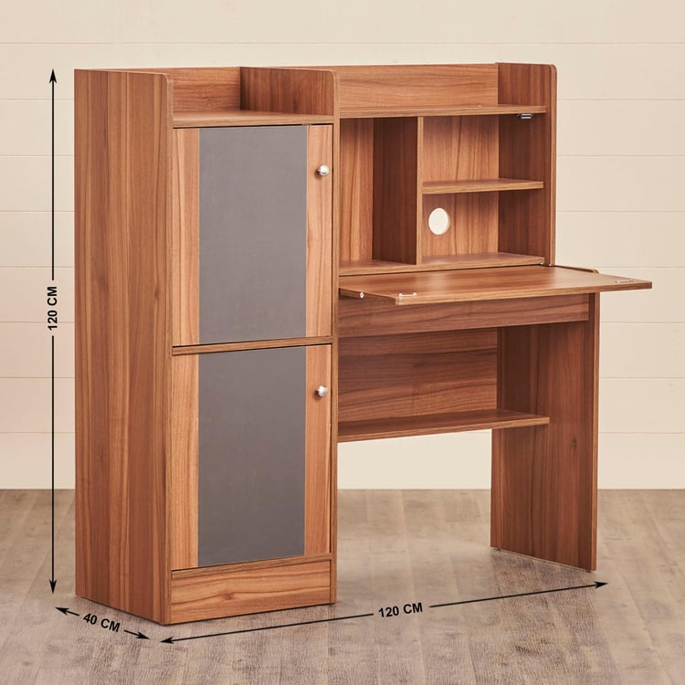 Quadro Nxt Flip Study Desk - Brown