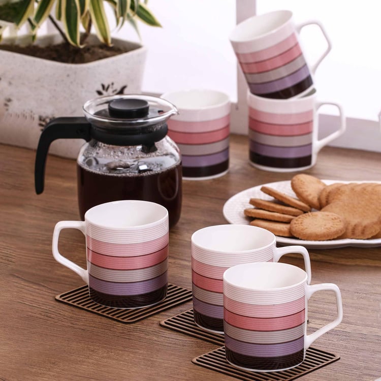 Buy Corsica Set of 6 Bone China Coffee Mugs 240ml from Home Centre at just INR 799.0