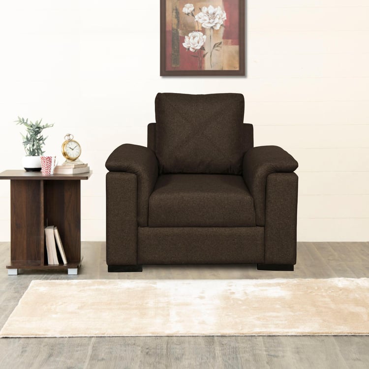 Lupin Fabric 1-Seater Sofa - Brown