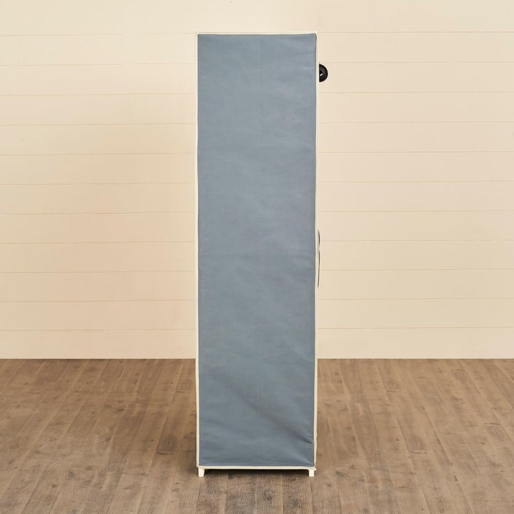Helios Archer Fabric 2-Door Collapsible Wardrobe - Grey