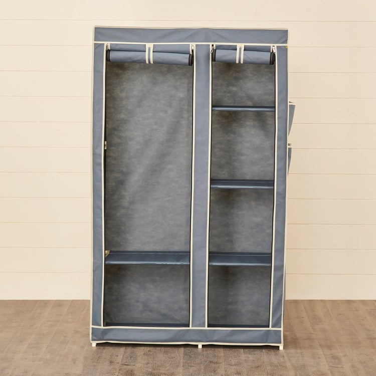 Helios Opus Fabric 2-Door Collapsible Wardrobe - Grey