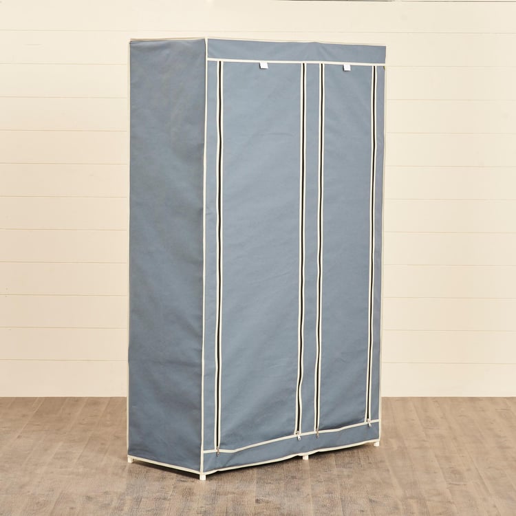 Helios Opus Fabric 2-Door Collapsible Wardrobe - Grey