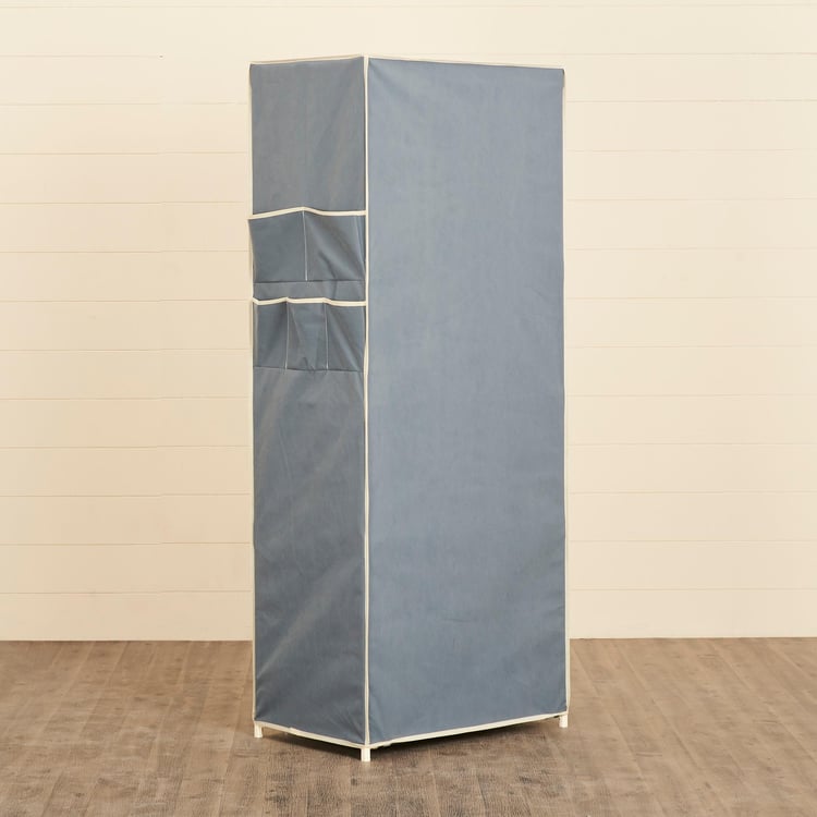 Helios Traft Fabric 2-Door Collapsible Wardrobe - Grey