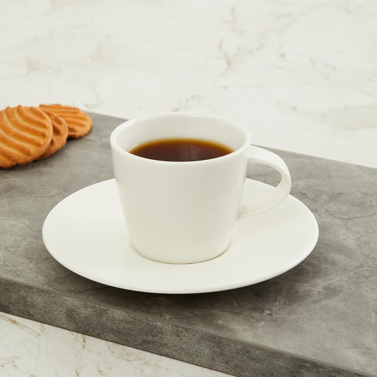 Marshmallow Porcelain Espresso Cup and Saucer