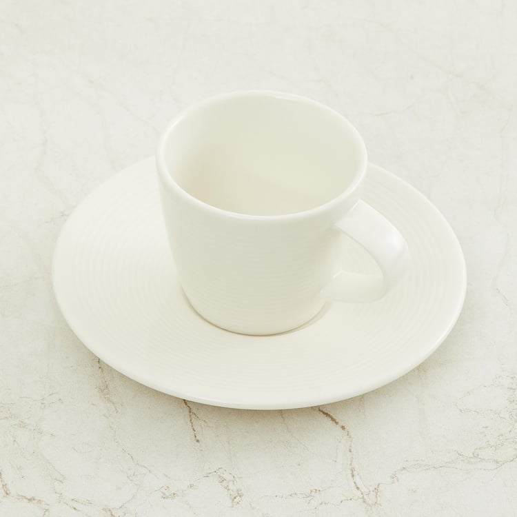 Marshmallow Porcelain Espresso Cup and Saucer