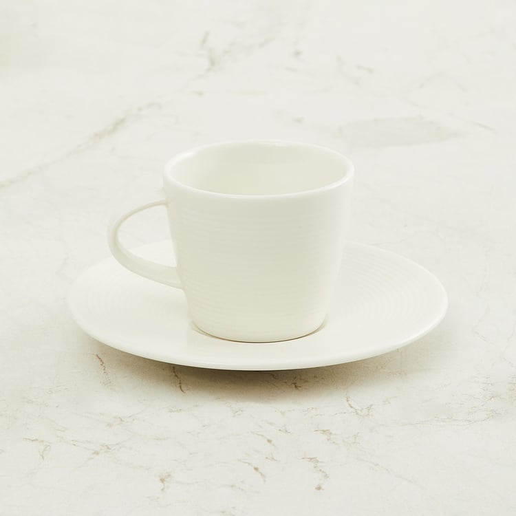 Marshmallow Porcelain Espresso Cup and Saucer