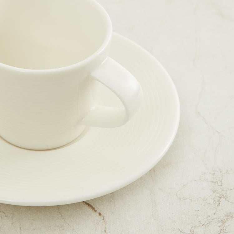 Marshmallow Porcelain Espresso Cup and Saucer