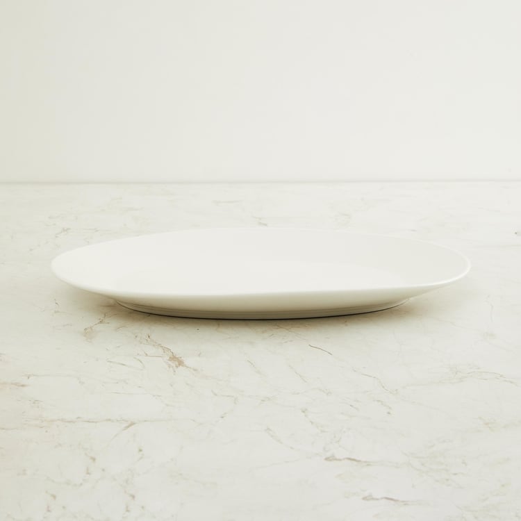 Marshmallow Bone China Oval Platter - 34.3x28.4cm