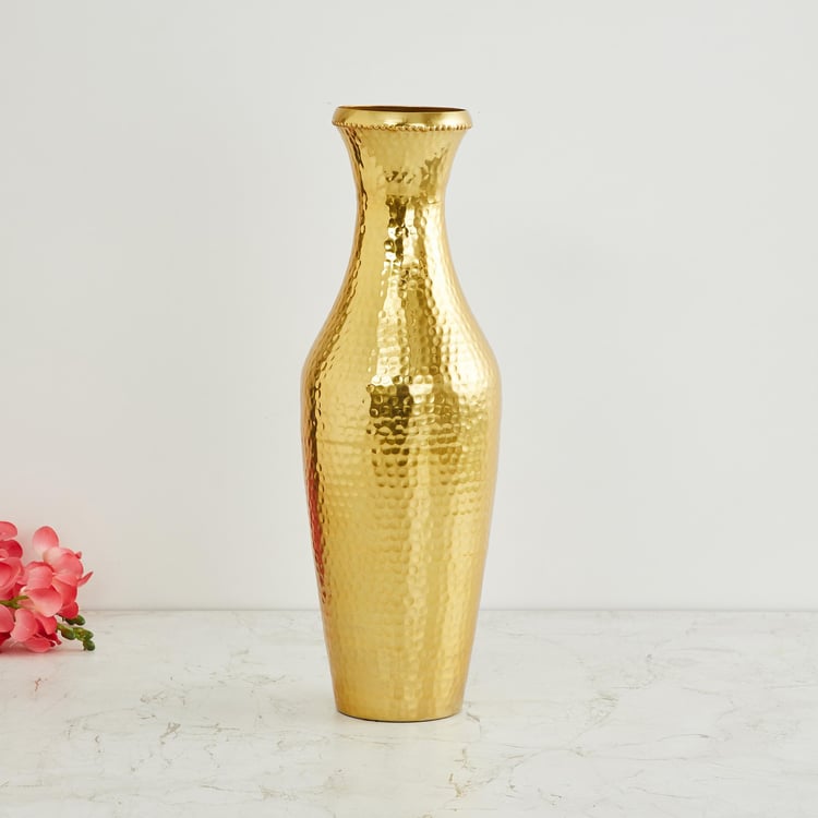 Fiesta Gold Textured Metal Vase