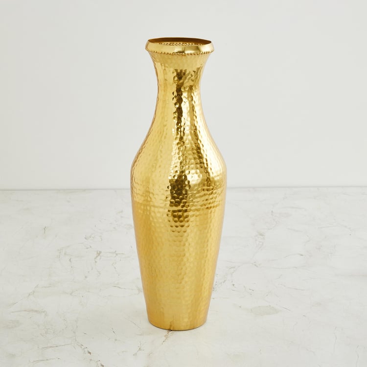 Fiesta Gold Textured Metal Vase