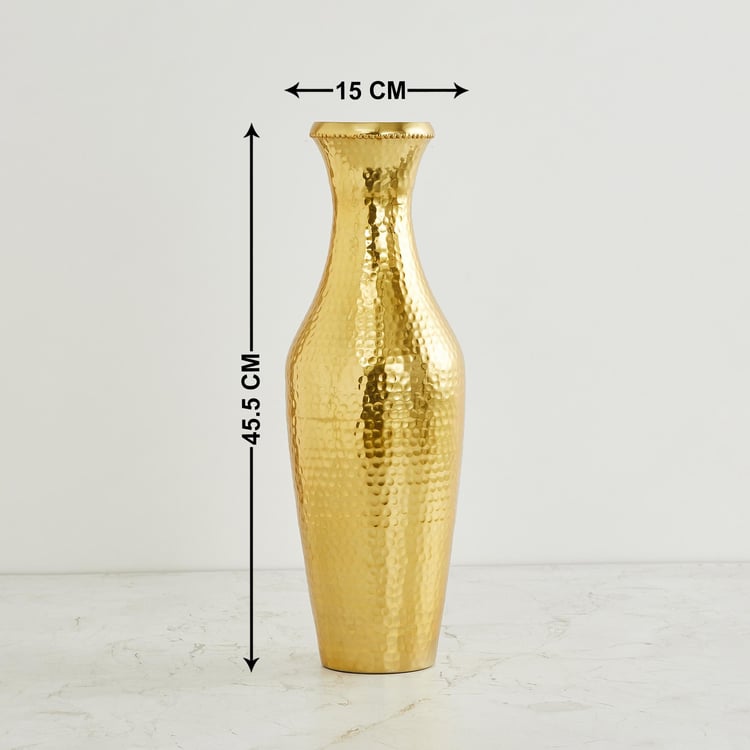 Fiesta Gold Textured Metal Vase