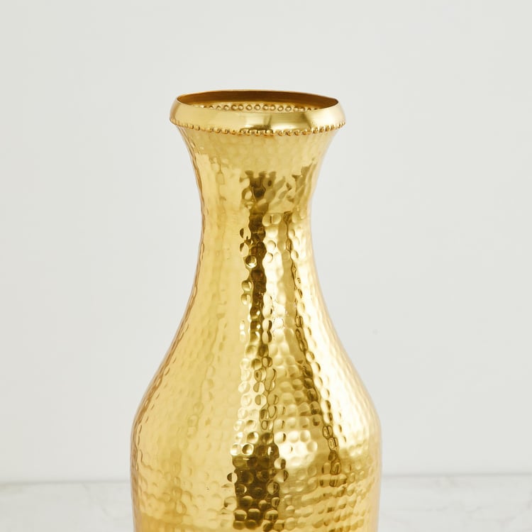 Fiesta Gold Textured Metal Vase