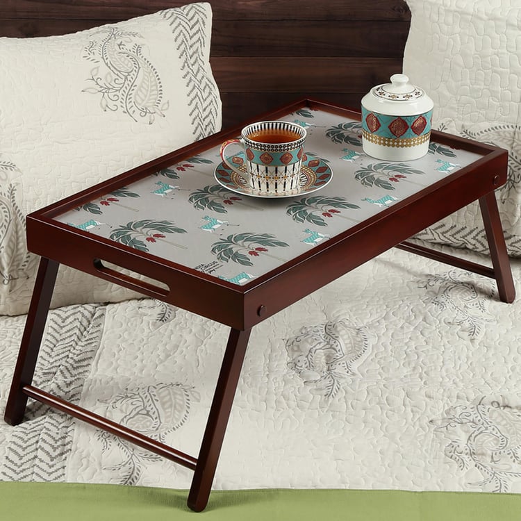 INDIA CIRCUS Deer Park Printed Breakfast Tray Table