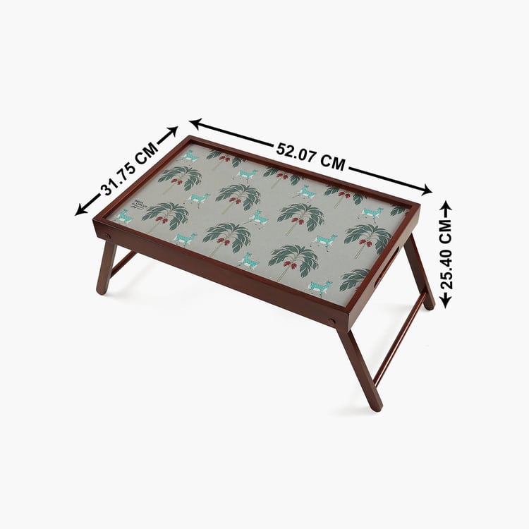 INDIA CIRCUS Deer Park Printed Breakfast Tray Table