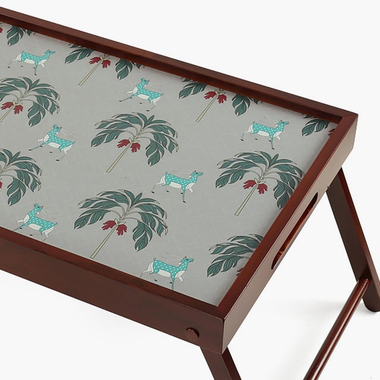 INDIA CIRCUS Deer Park Printed Breakfast Tray Table