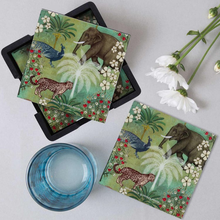 INDIA CIRCUS Wildlife Safari Table Coaster- Set of 6