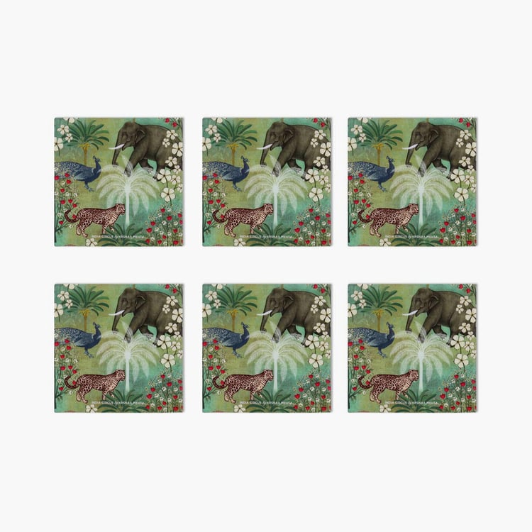 INDIA CIRCUS Wildlife Safari Table Coaster- Set of 6