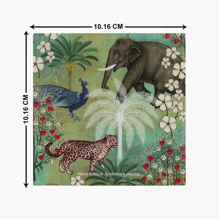 INDIA CIRCUS Wildlife Safari Table Coaster- Set of 6