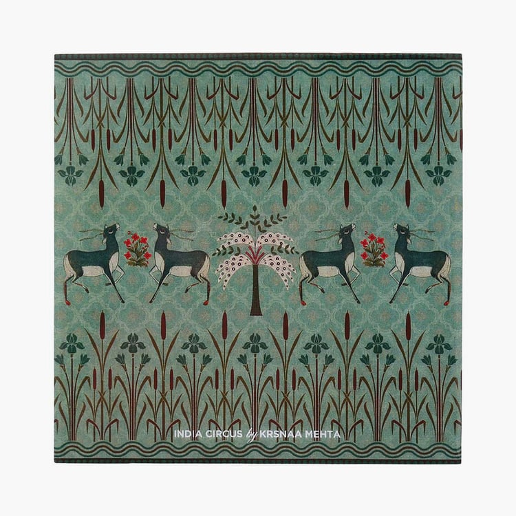 INDIA CIRCUS Mirroring Deer Garden Table Coaster - Set of 6