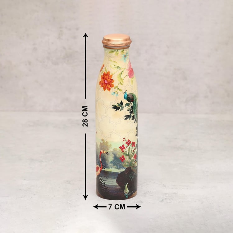 INDIA CIRCUS Printed River Bank Silvassa Copper Water Bottle - 950 ml
