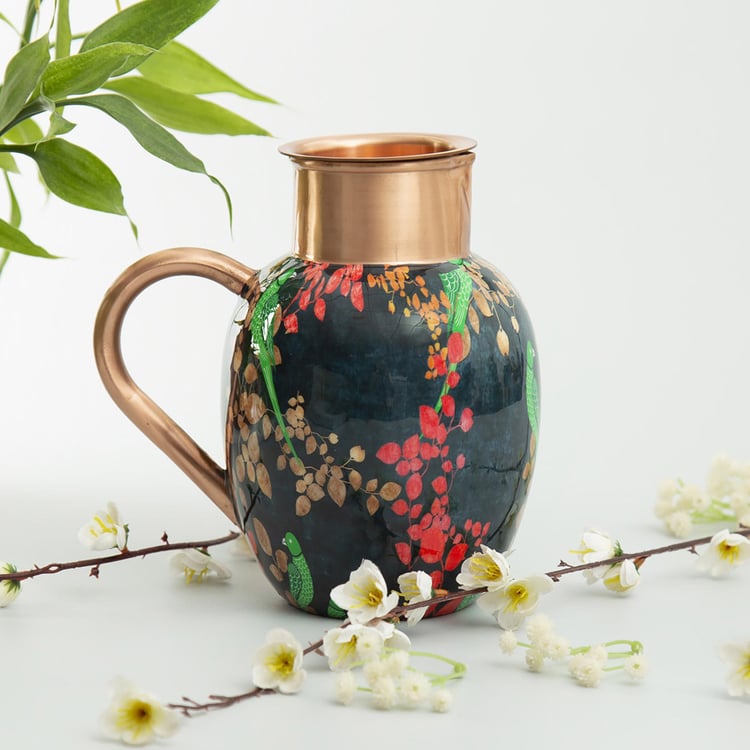 INDIA CIRCUS Parrots of the night Copper Jug set