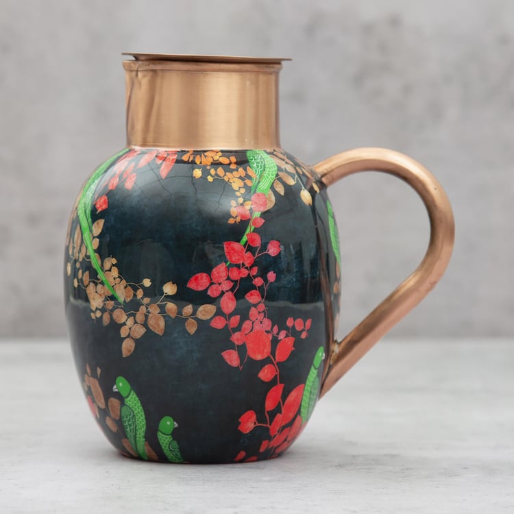 INDIA CIRCUS Parrots of the night Copper Jug set