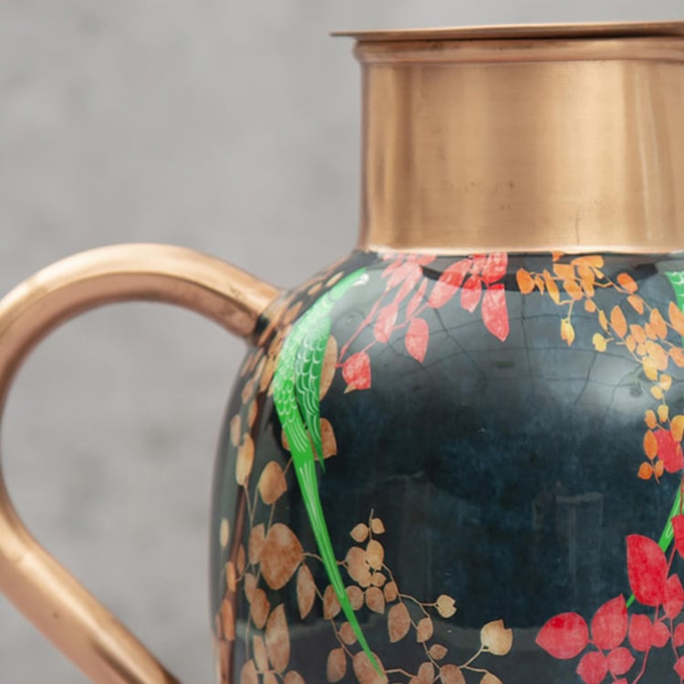 INDIA CIRCUS Parrots of the night Copper Jug set