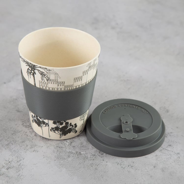 INDIA CIRCUS Printed Monochrome Palatial Courtyard Bamboo Frankie Cup