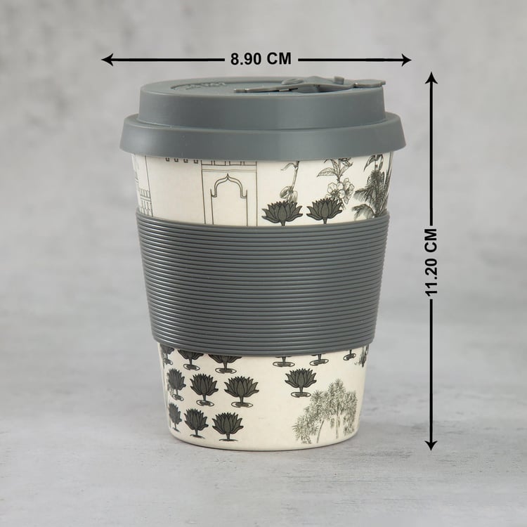 INDIA CIRCUS Printed Monochrome Palatial Courtyard Bamboo Frankie Cup