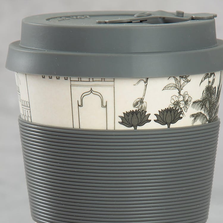 INDIA CIRCUS Printed Monochrome Palatial Courtyard Bamboo Frankie Cup