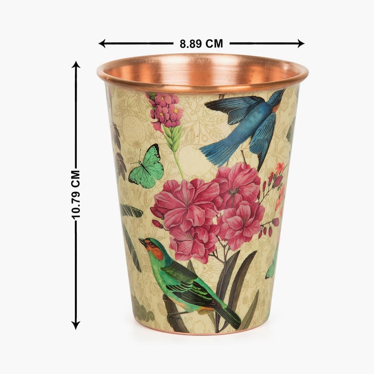 INDIA CIRCUS Printed Bird Land Copper Tumbler